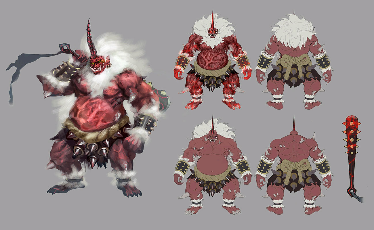 Red Oni Concept Art from Fate/Samurai Remnant