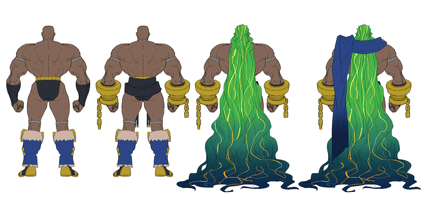 Rogue Berserker Backside Concept Art from Fate/Samurai Remnant