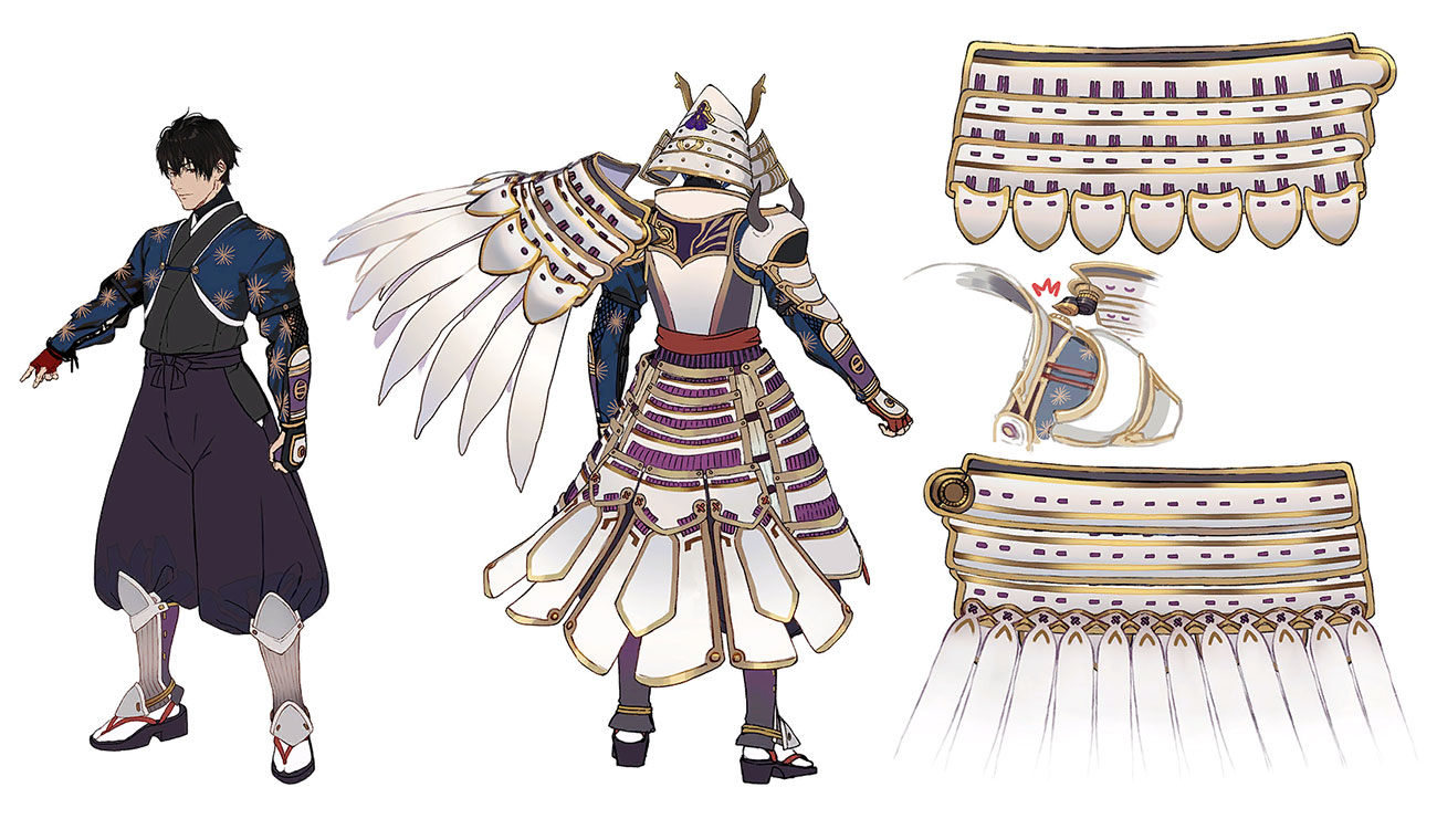 Rogue Saber Outfit Backside Art from Fate/Samurai Remnant