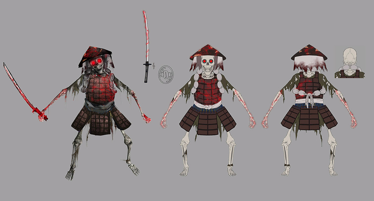 Skeletal Warrior Concept Art from Fate/Samurai Remnant