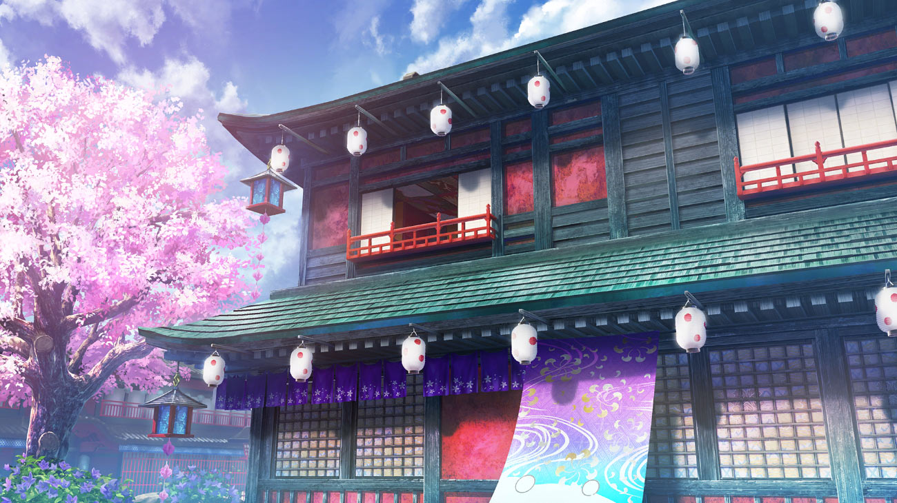 Yoshiwara Brothel Exterior (Day) Art from Fate/Samurai Remnant