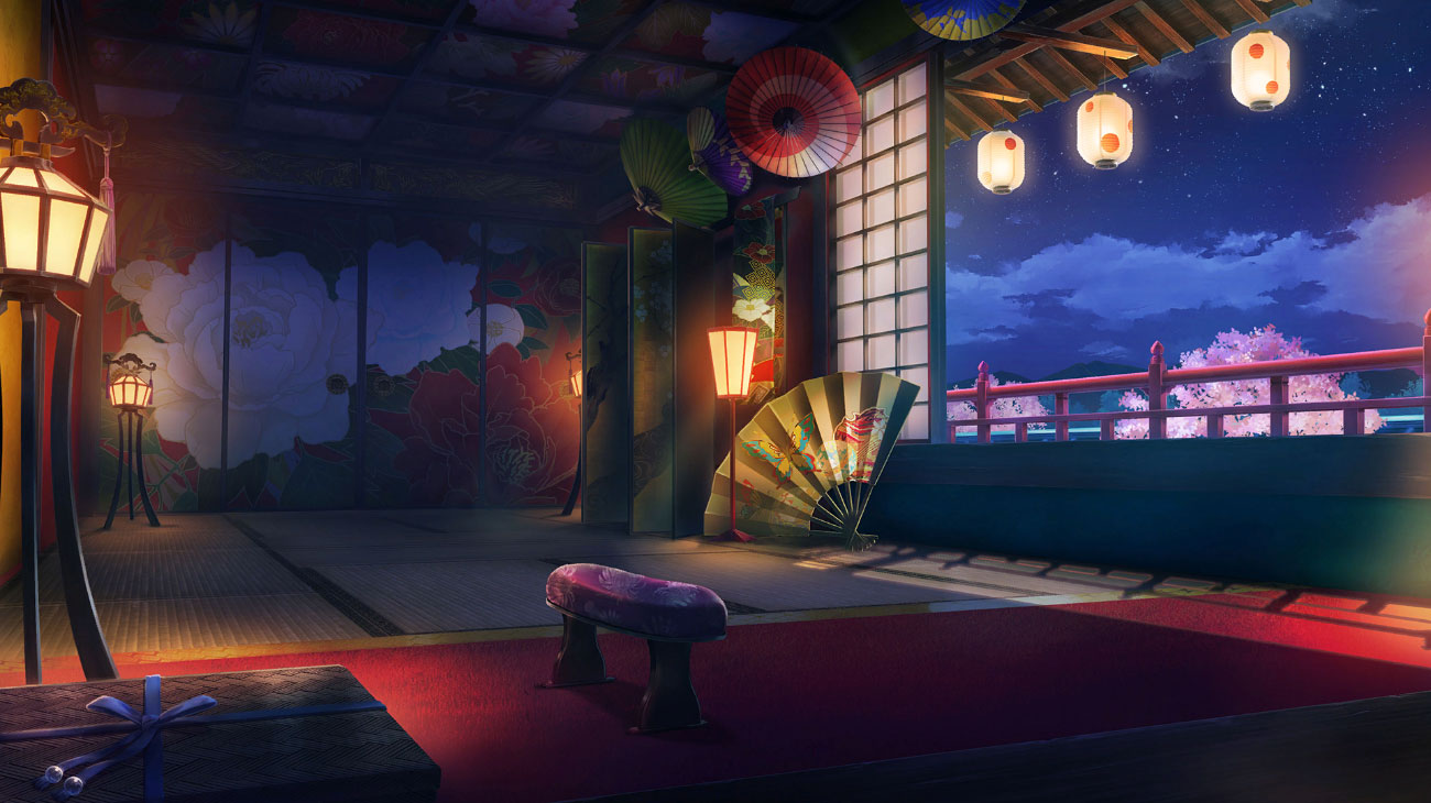 Yoshiwara Brothel (Night) Artwork from Fate/Samurai Remnant