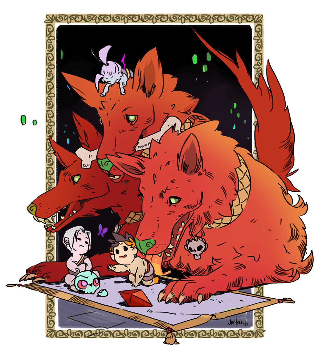 Cerberus Illustration from Hades
