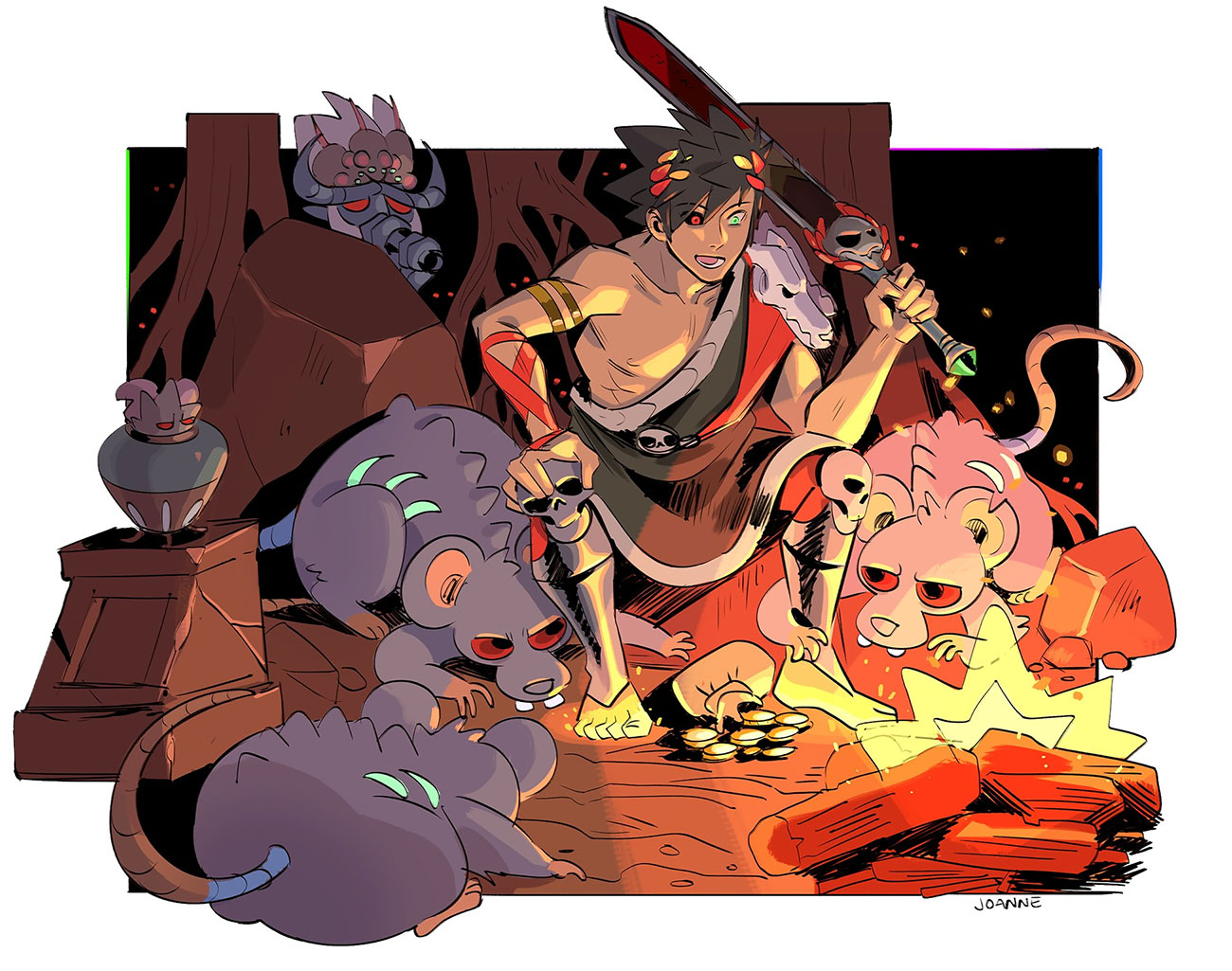 Happy Holidays Illustration from Hades