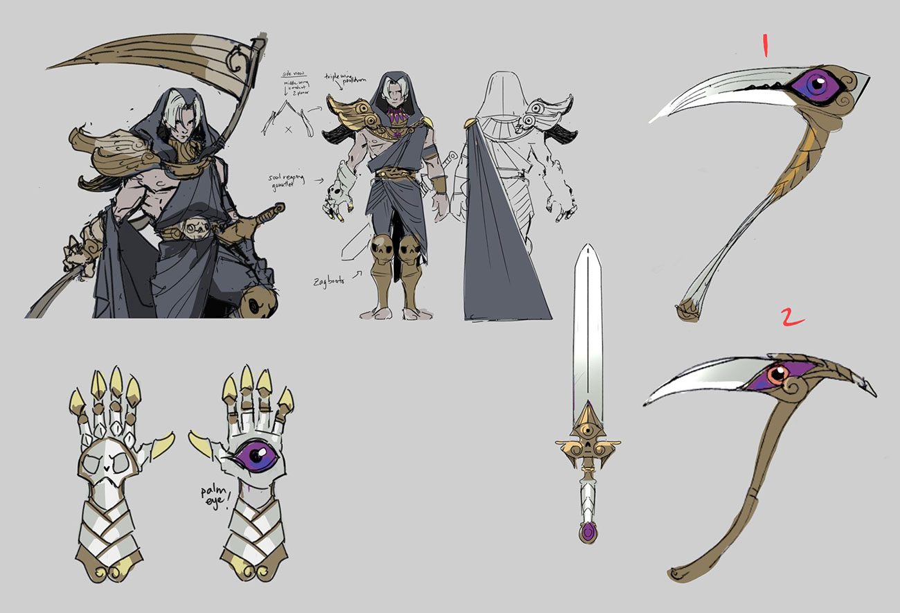 Thanatos Concept Art from Hades