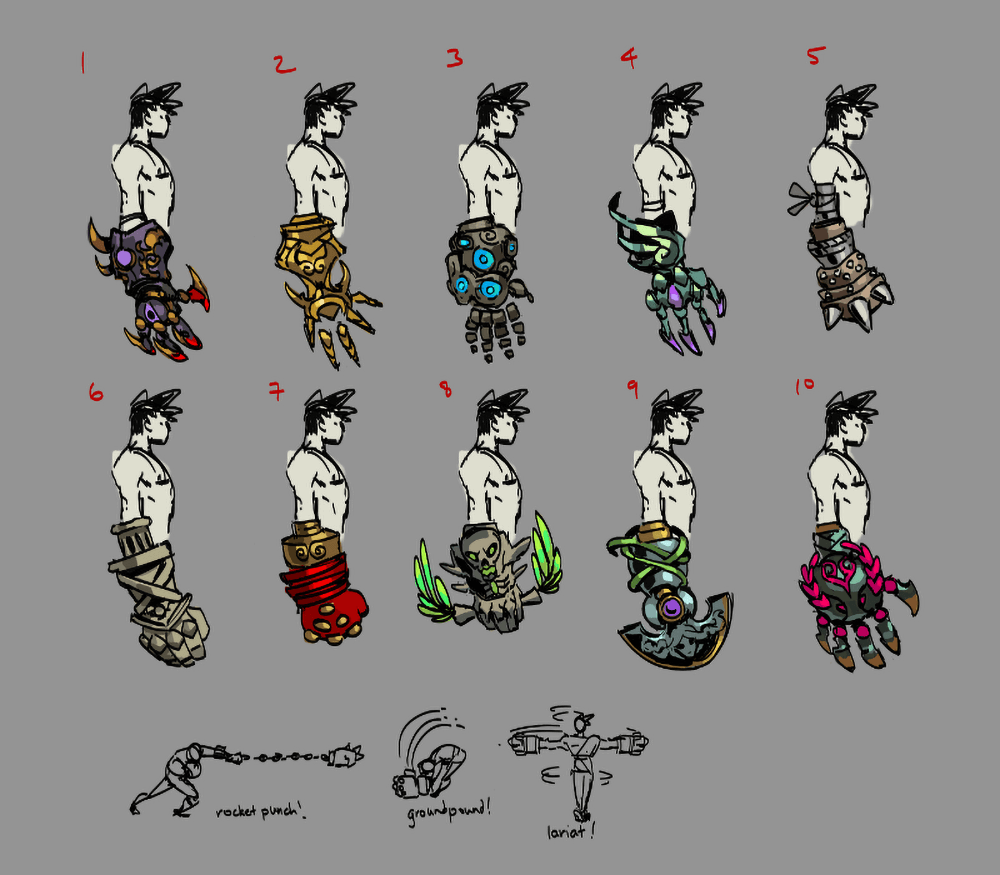Zagreus Fists Concept Art from Hades