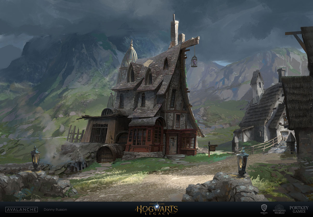 Beast Shop Exterior Art from Hogwarts Legacy