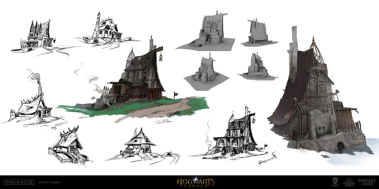 Beast Shop Sketches from Hogwarts Legacy
