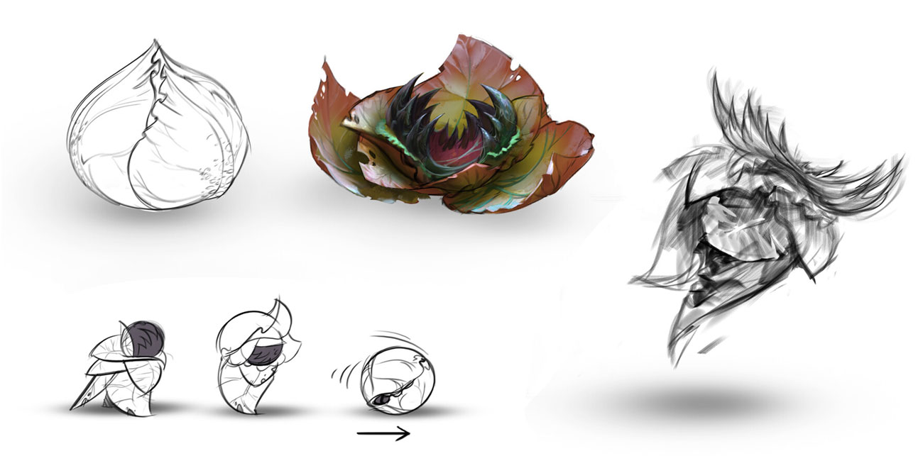 Chomping Cabbage Sketches from Hogwarts Legacy