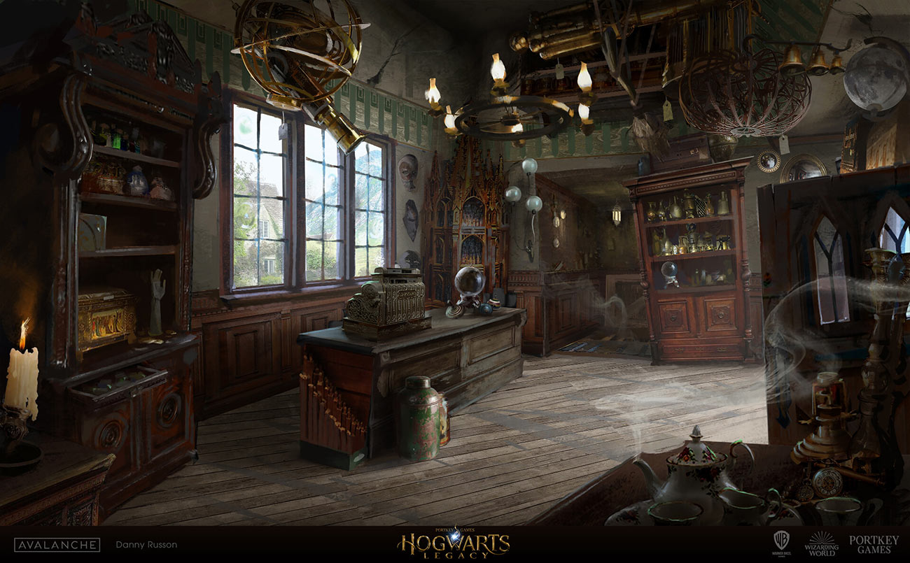 Dervish and Banges Interior Art from Hogwarts Legacy