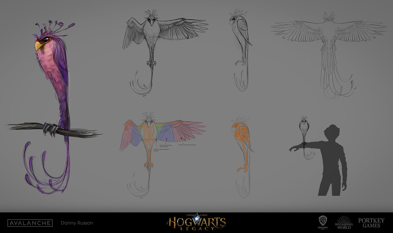 Fwooper Concept Art from Hogwarts Legacy