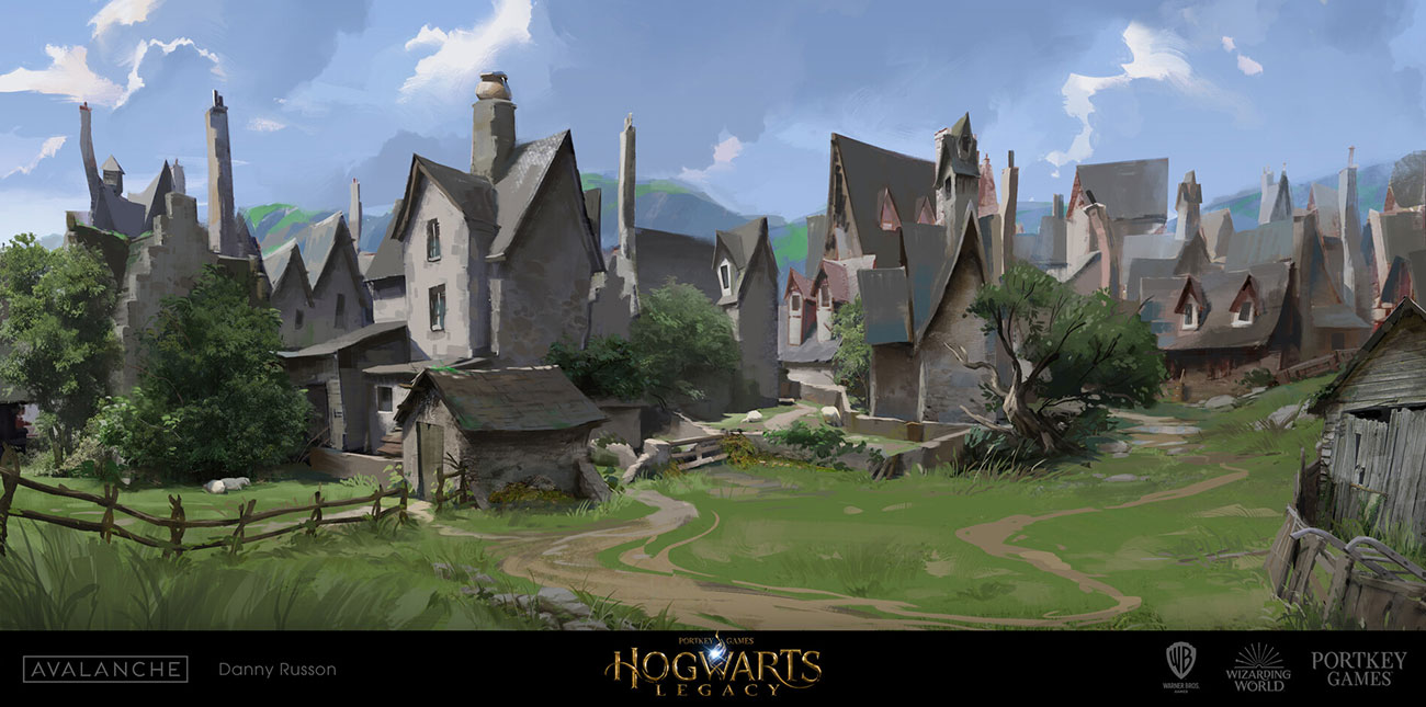 Hogsmeade Farm Area Art from Hogwarts Legacy