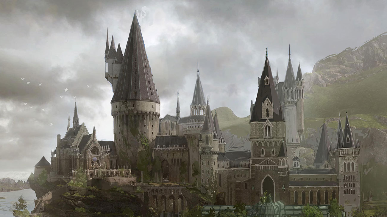 Hogwarts Castle Architecture Art from Hogwarts Legacy