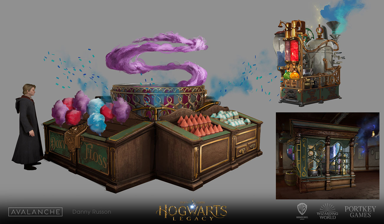 Honeydukes Candy Machine Art from Hogwarts Legacy