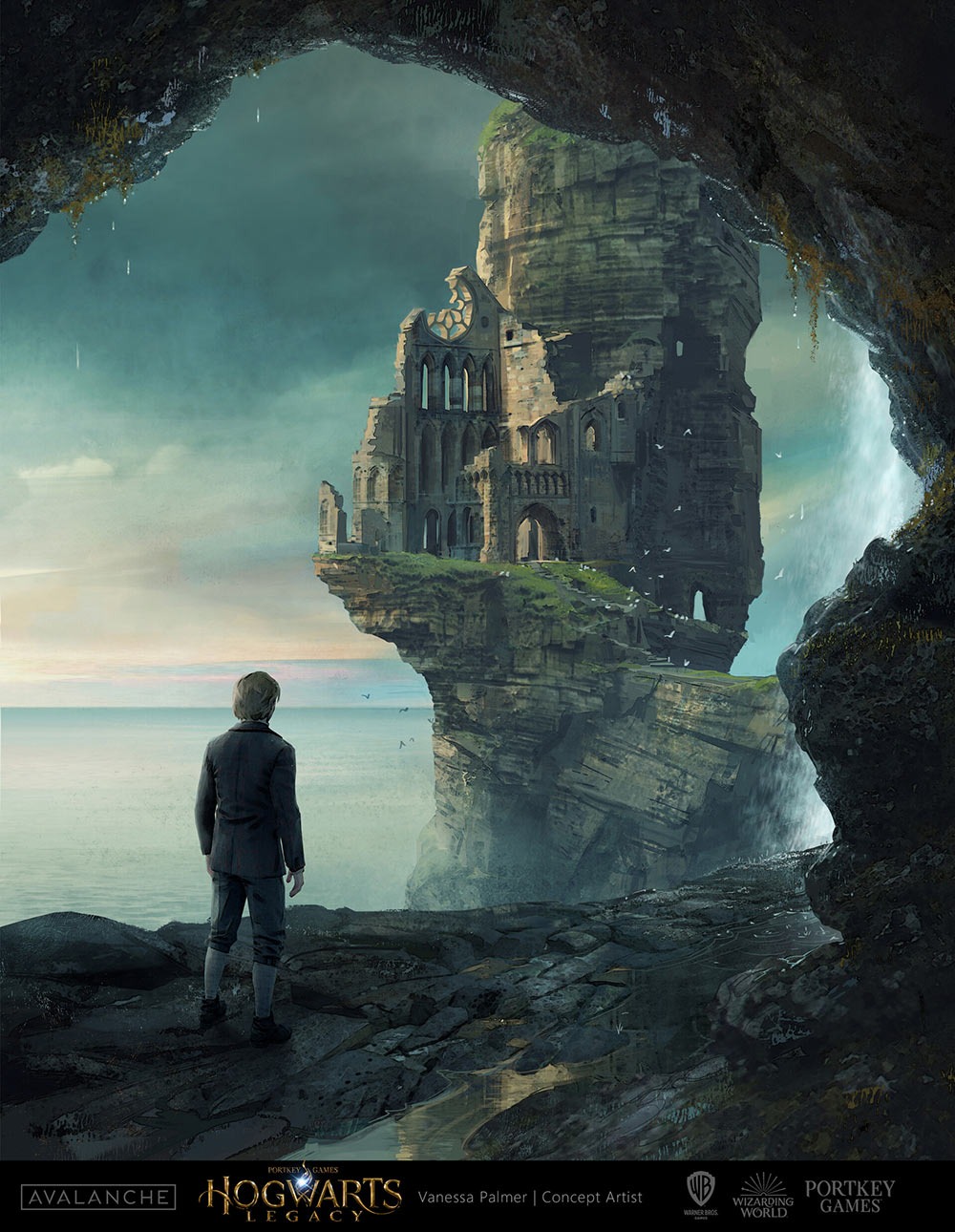 Intro Sequence Cave Exit Art from Hogwarts Legacy