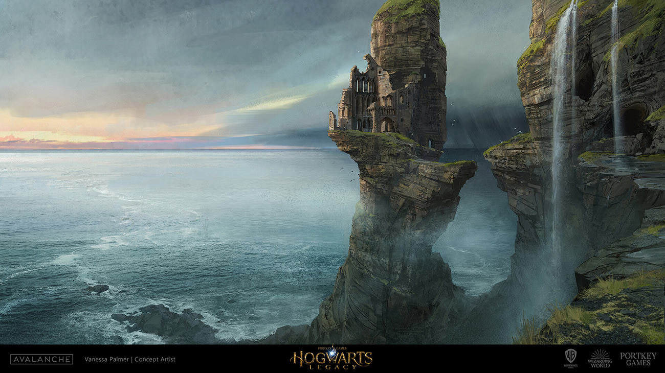 Intro Sequence Coastal Area Art from Hogwarts Legacy