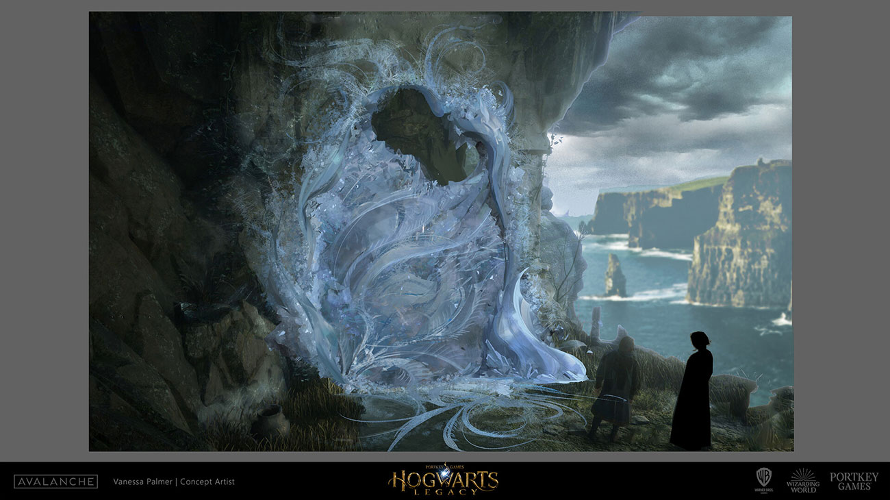 Intro Sequence Crystal Wall Concept Art from Hogwarts Legacy
