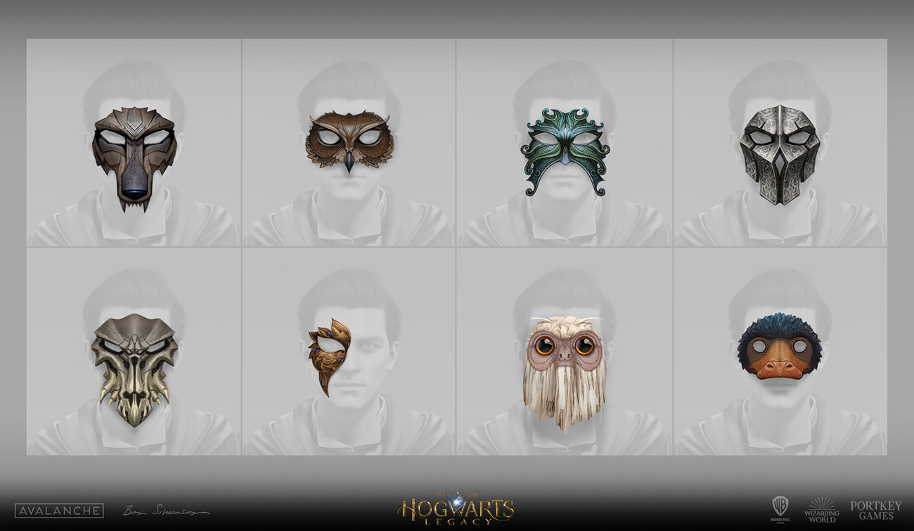 Mask Designs from Hogwarts Legacy