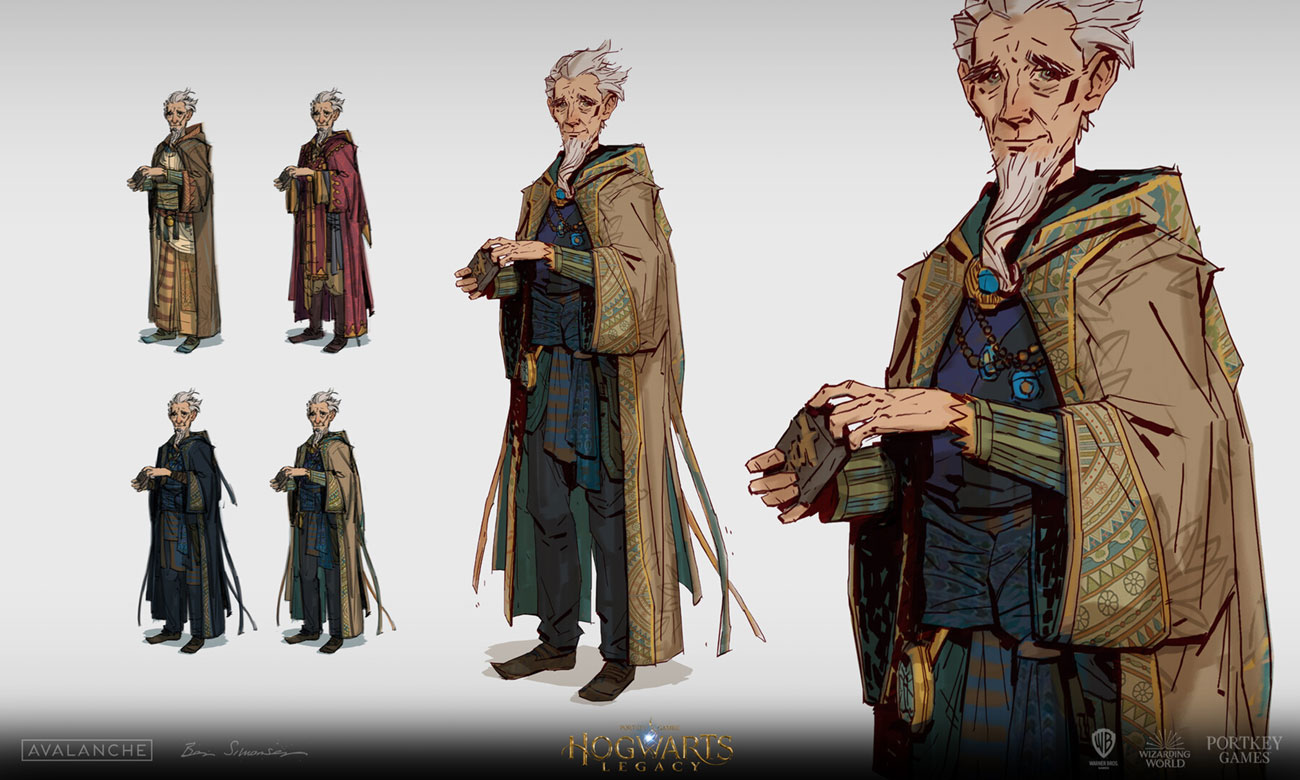 Professor Eleazar Fig Concept Art from Hogwarts Legacy