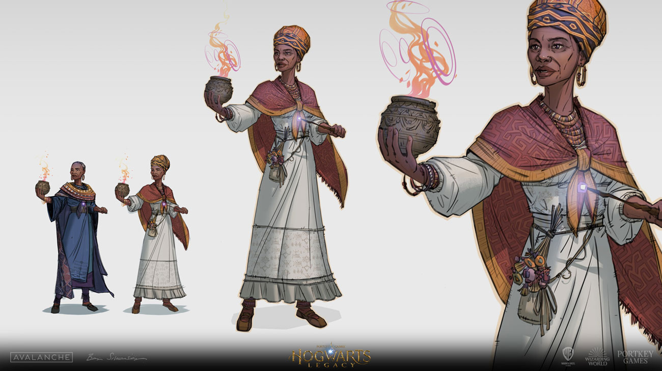 Professor Mudiwa Onai Concept Art from Hogwarts Legacy