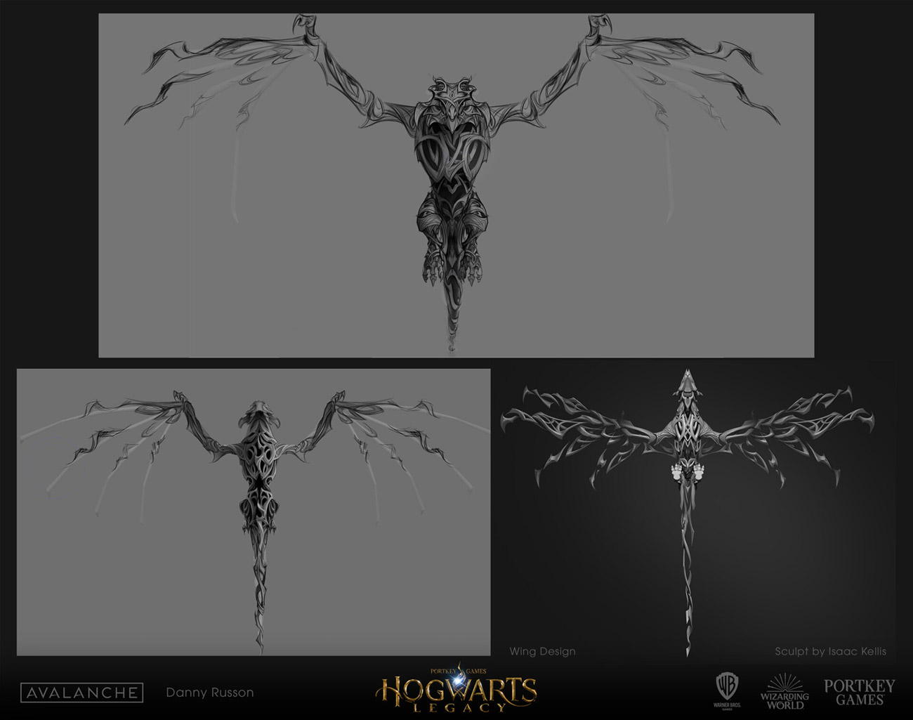 Ranrok Dragon Concept Art from Hogwarts Legacy