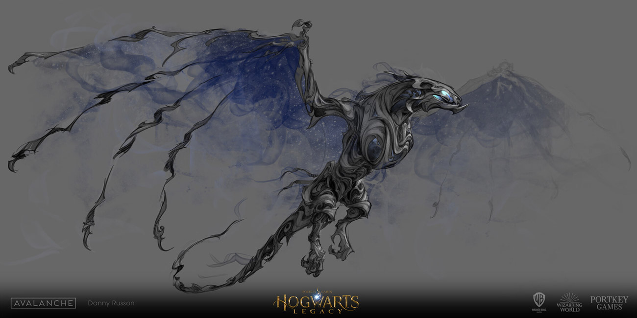 Ranrok Dragon Art from Hogwarts Legacy