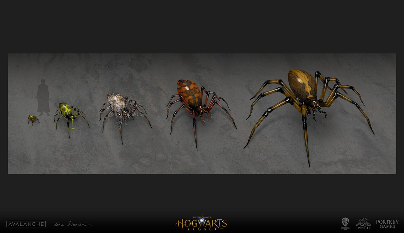Spider Concept Art from Hogwarts Legacy