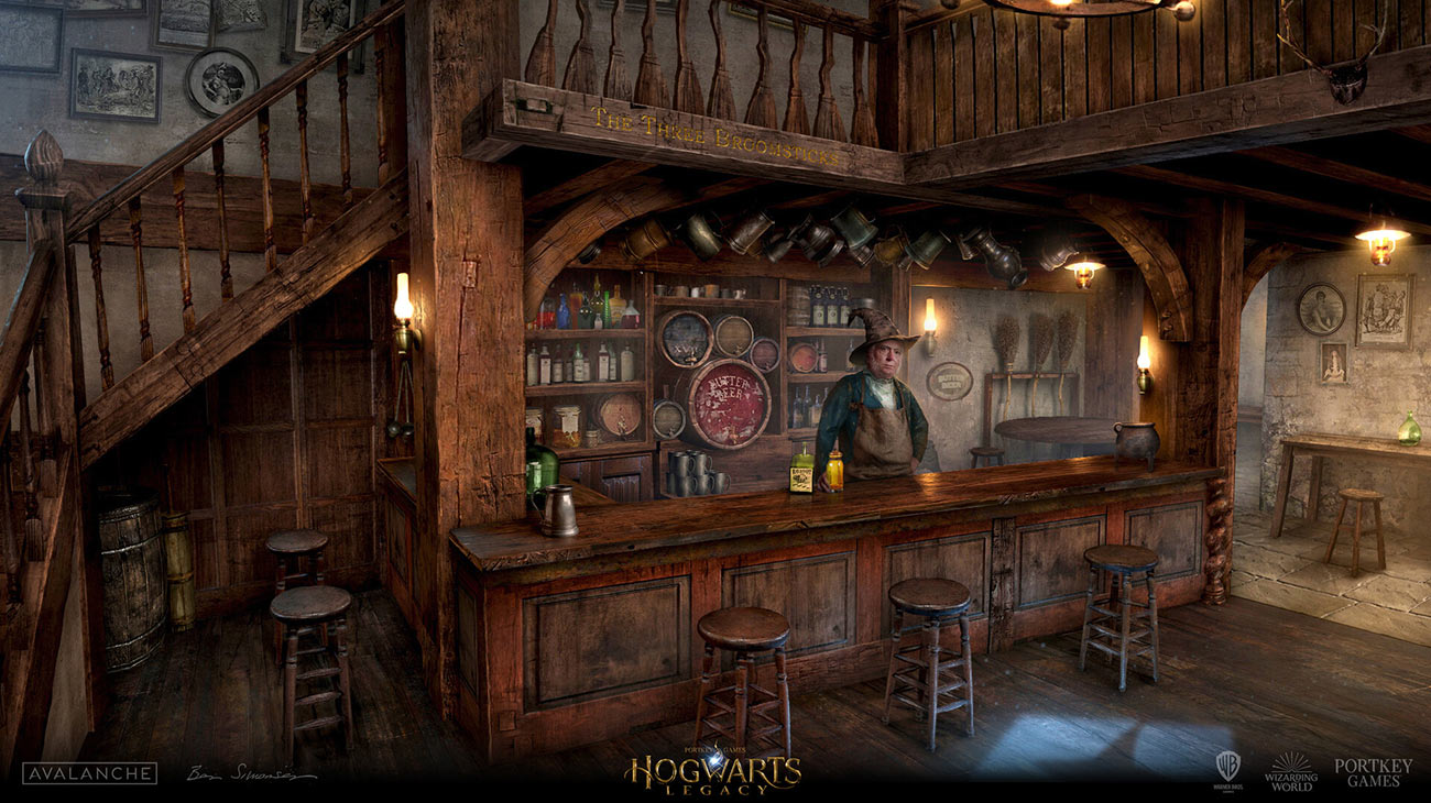 The Three Broomsticks Art from Hogwarts Legacy