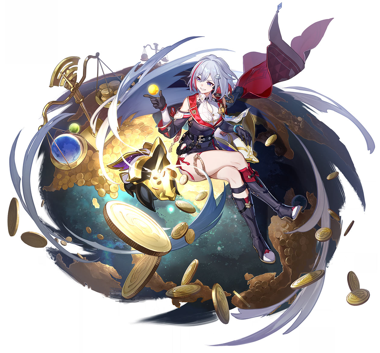 Topaz and Numby Splash Art from Honkai: Star Rail