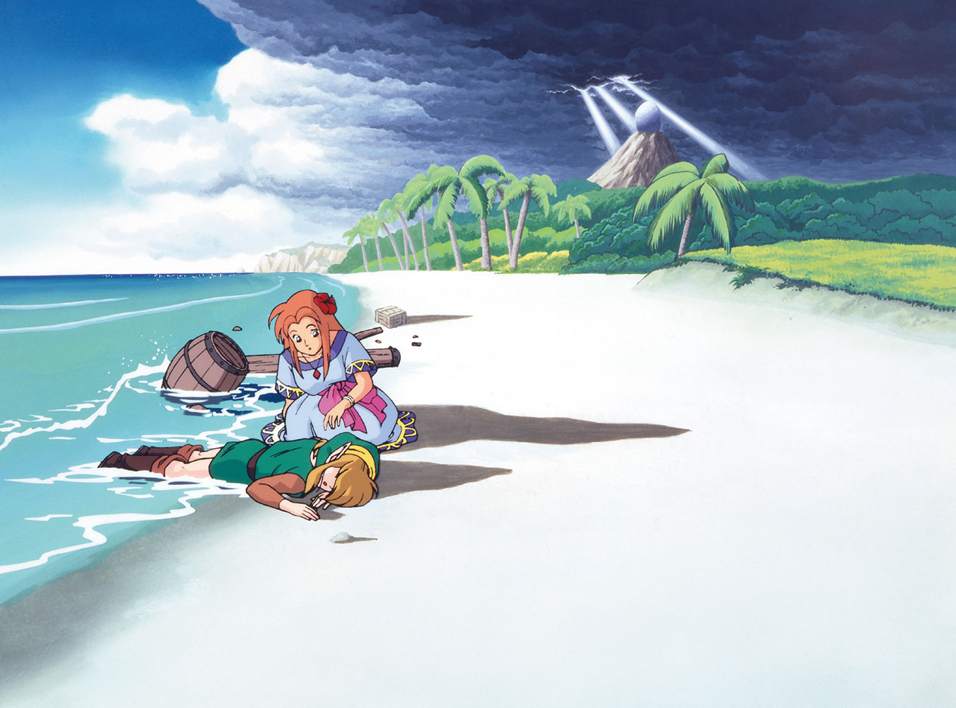 Link Washed Ashore Art from The Legend of Zelda: Link's Awakening
