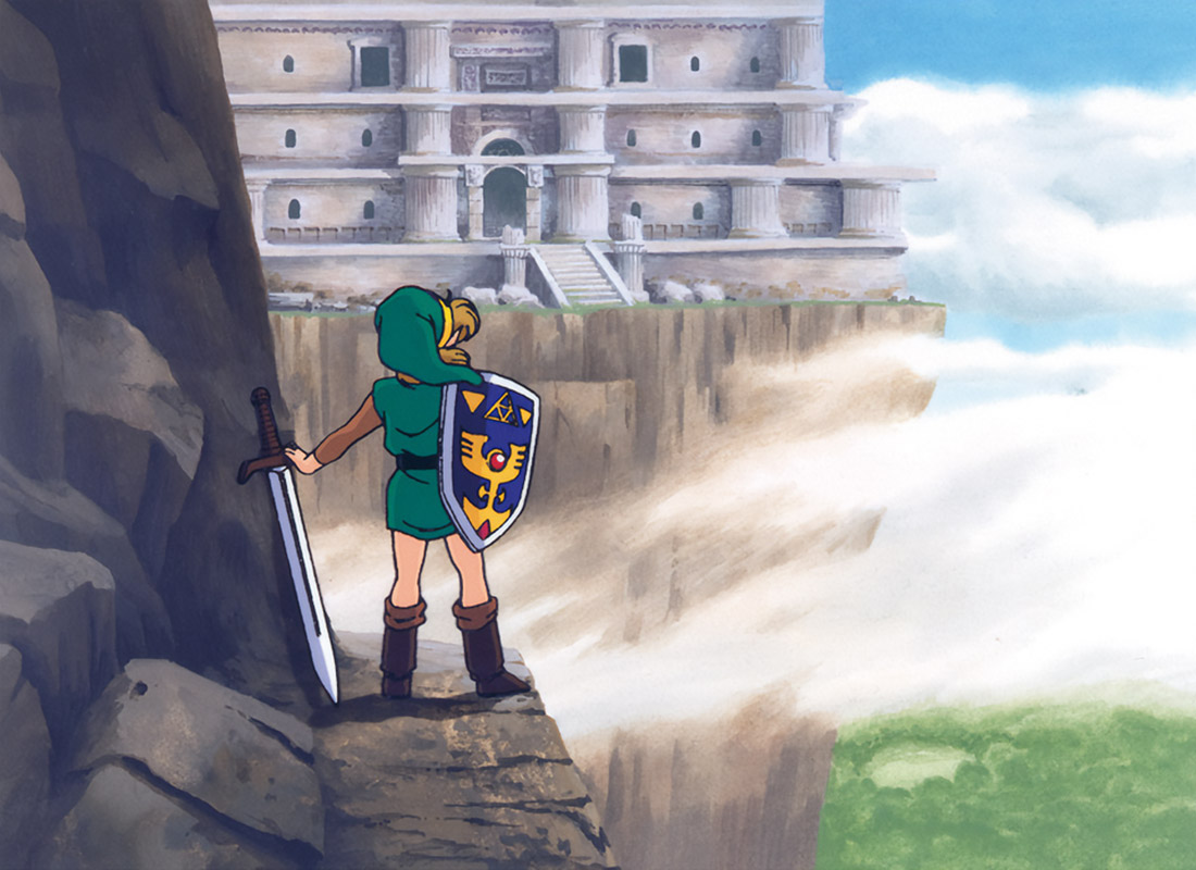 Link at the Tower of Hera Art from The Legend of Zelda: A Link to the Past