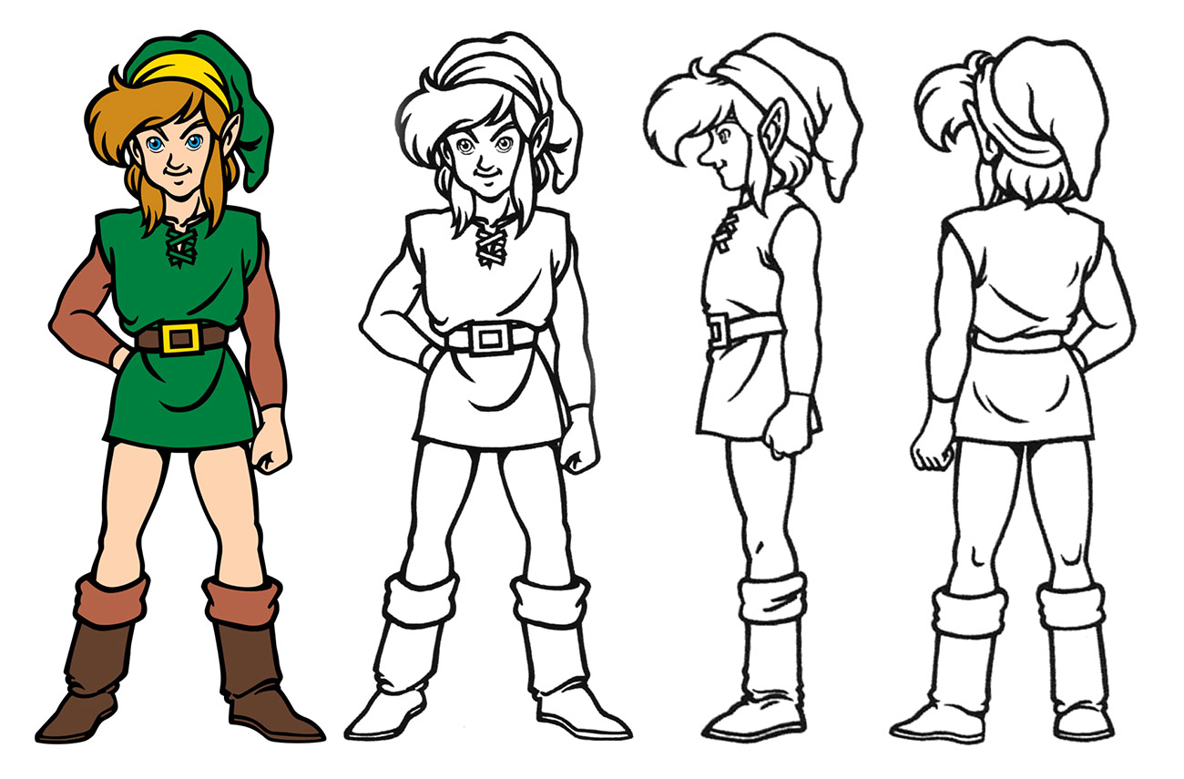 Link Concept Art from The Legend of Zelda: A Link to the Past