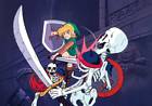 Link Fighting Stalfos