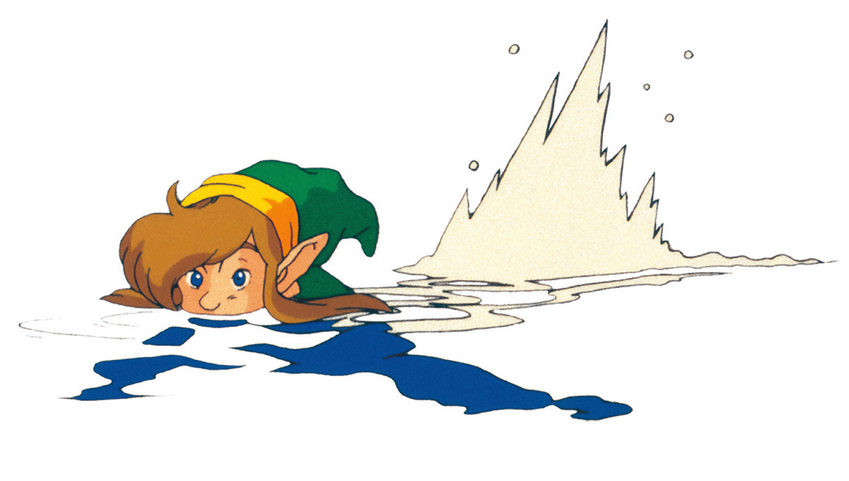 Link Swimming Art from The Legend of Zelda: A Link to the Past