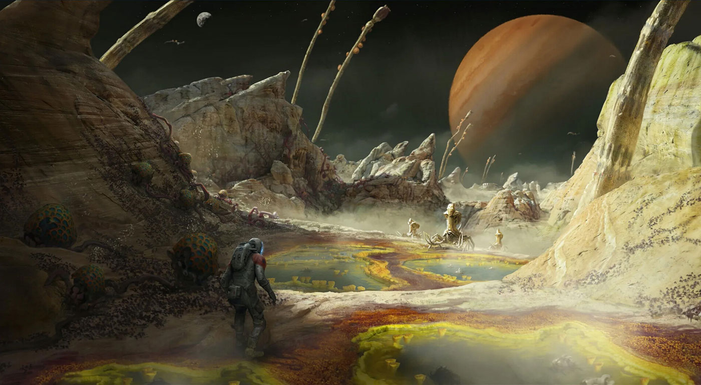 Arid Planet Concept Art from Starfield