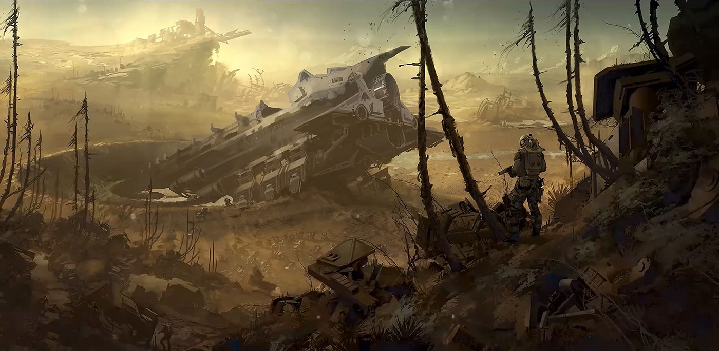 Battle Remnants Concept Art from Starfield