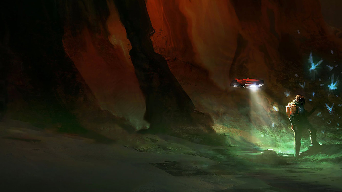 Cave Exploration Art from Starfield