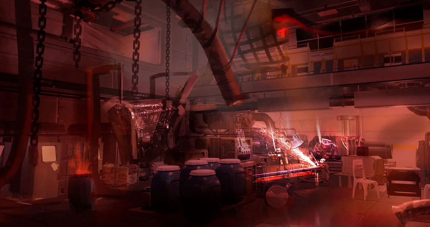 Crimson Fleet Workshop Art from Starfield