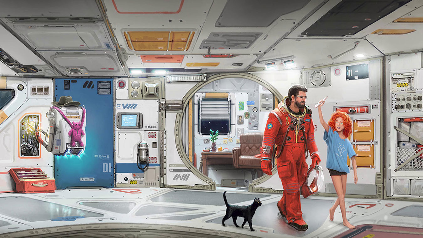 Space Station Living Quarters Art from Starfield