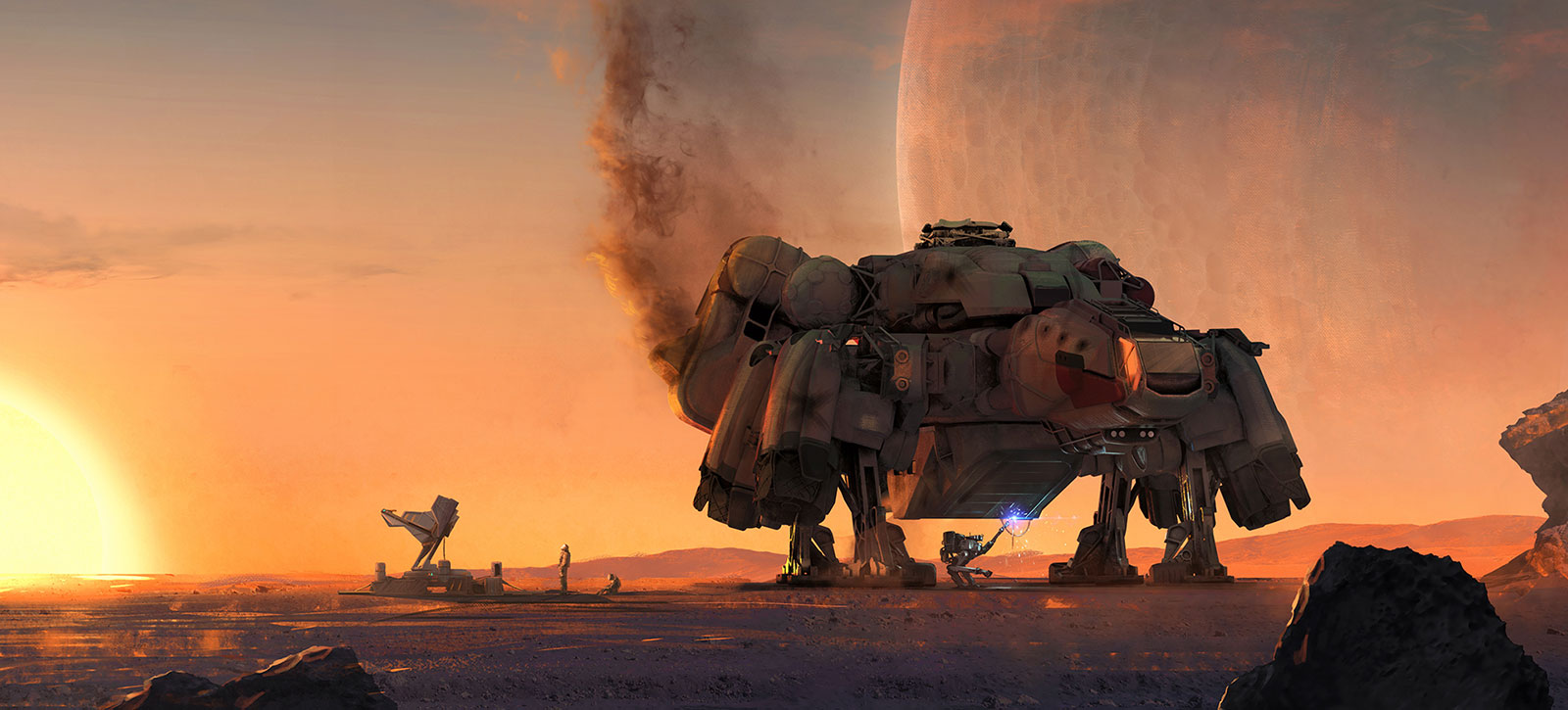 Vasco Repairing Frontier Ship Art from Starfield