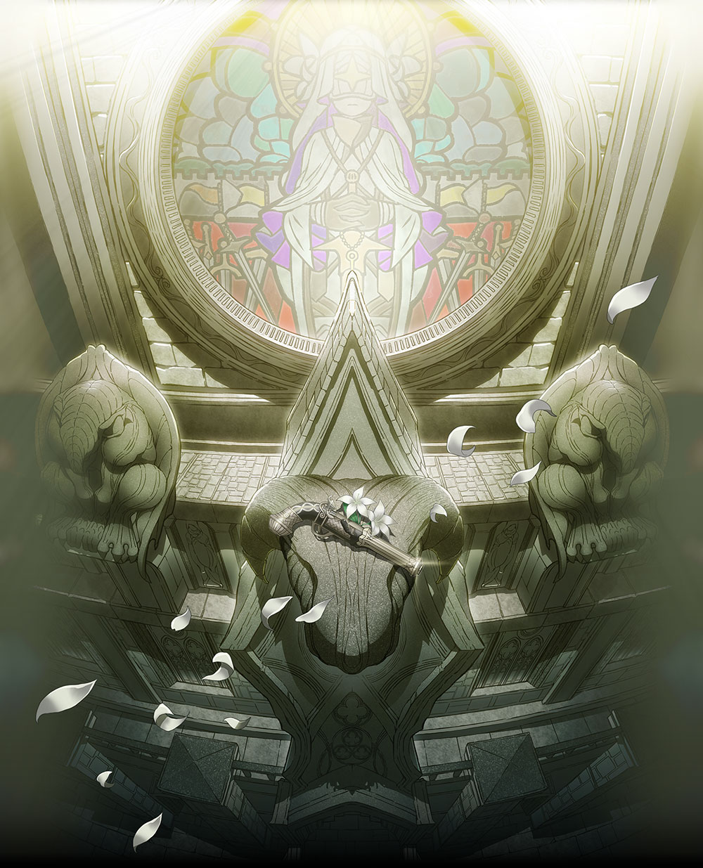 Title Screen Alt Art from Ys IX: Monstrum Nox