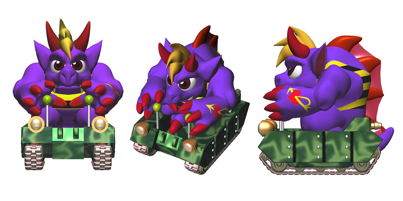 Behemoth Character Model Art from Chocobo Racing