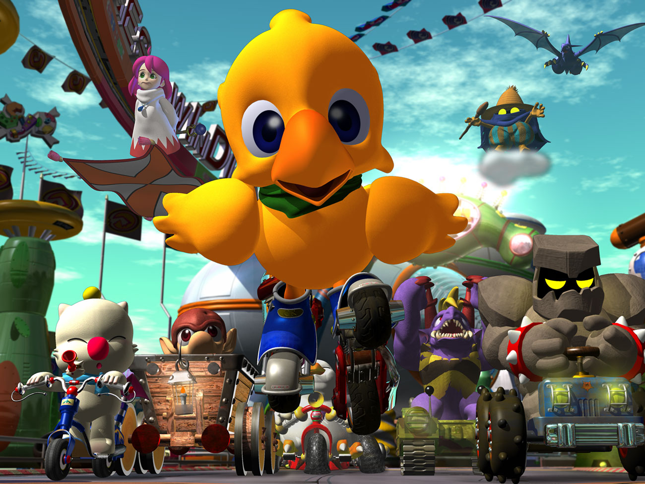 Characters Group Art from Chocobo Racing