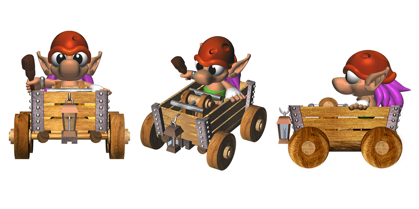 Goblin Character Model Art from Chocobo Racing