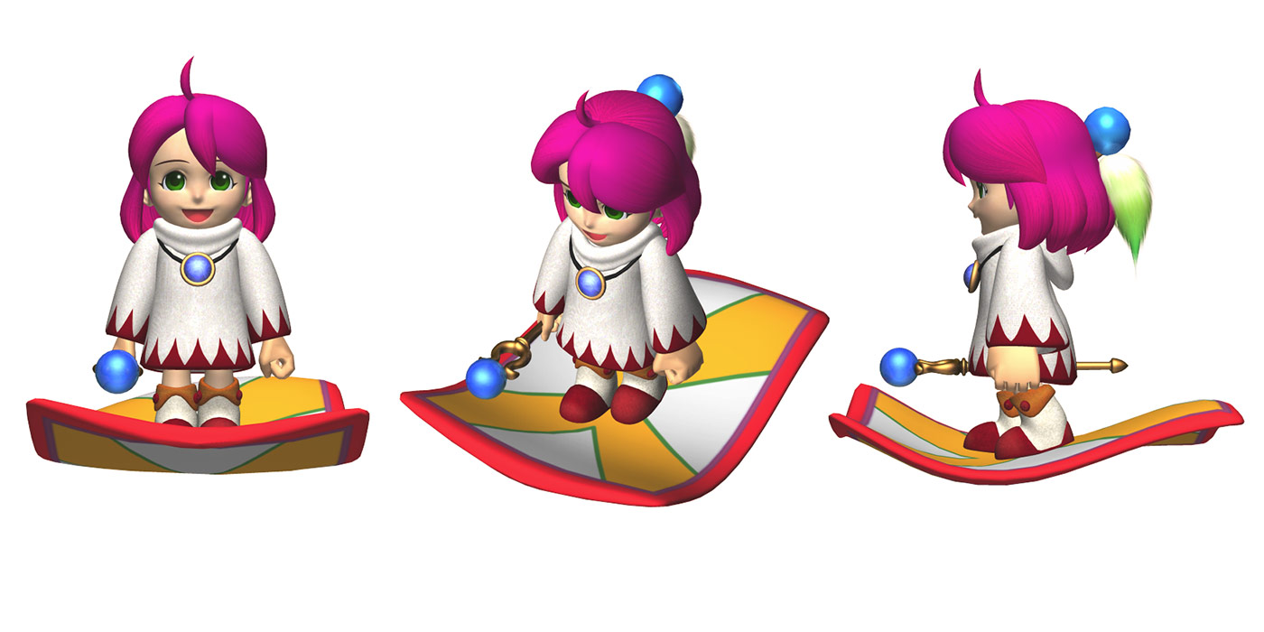 White Mage Character Model Art from Chocobo Racing