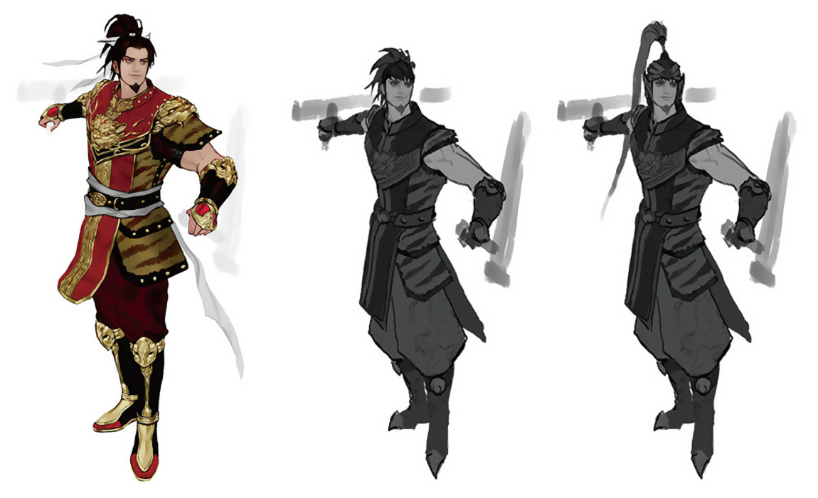 Sun Ce Concept Art from Dynasty Warriors 9