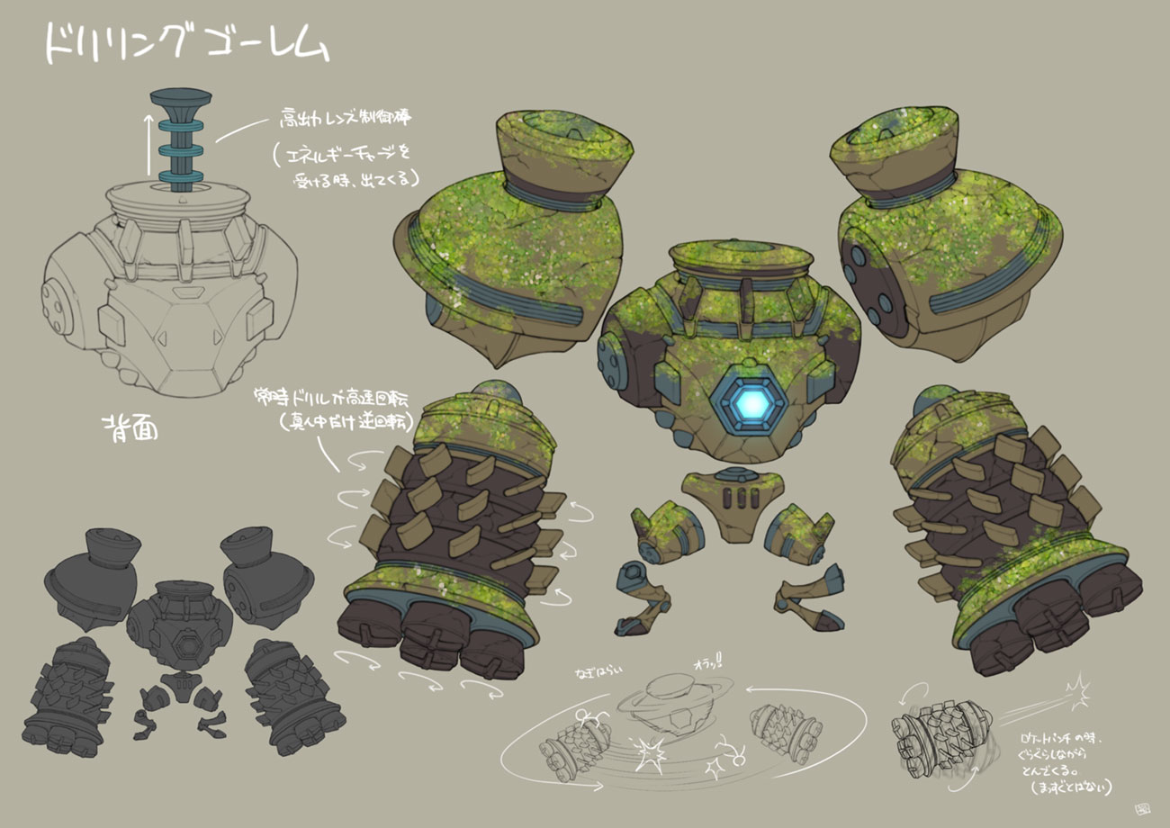 Golem Pulverizer Art from Eiyuden Chronicle: Hundred Heroes