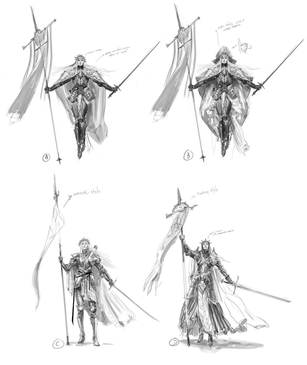 Abbess Sketches from Lords of the Fallen