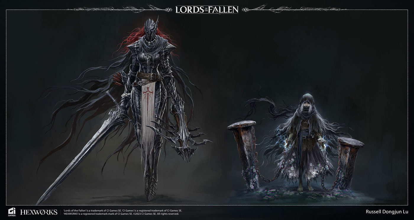 Harrower Dervla, the Pledged Knight Art from Lords of the Fallen