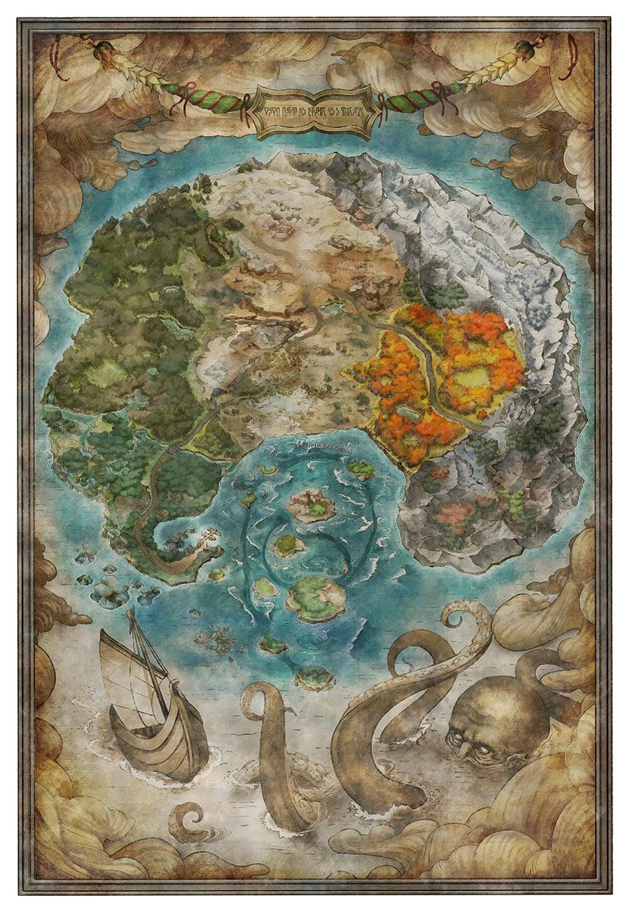 Kingdom of Euchronia Map Art from Metaphor: ReFantazio
